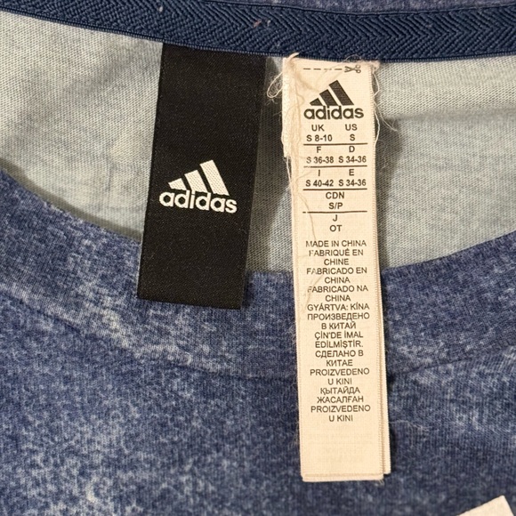 Adidas Women's Blue Tie-Dye Short Sleeve Tee - Picture 8 of 8